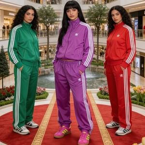 Adidas Women's 2 Piece Track Set Purple Burst J-IY4736/Med P-IY4726/Sm